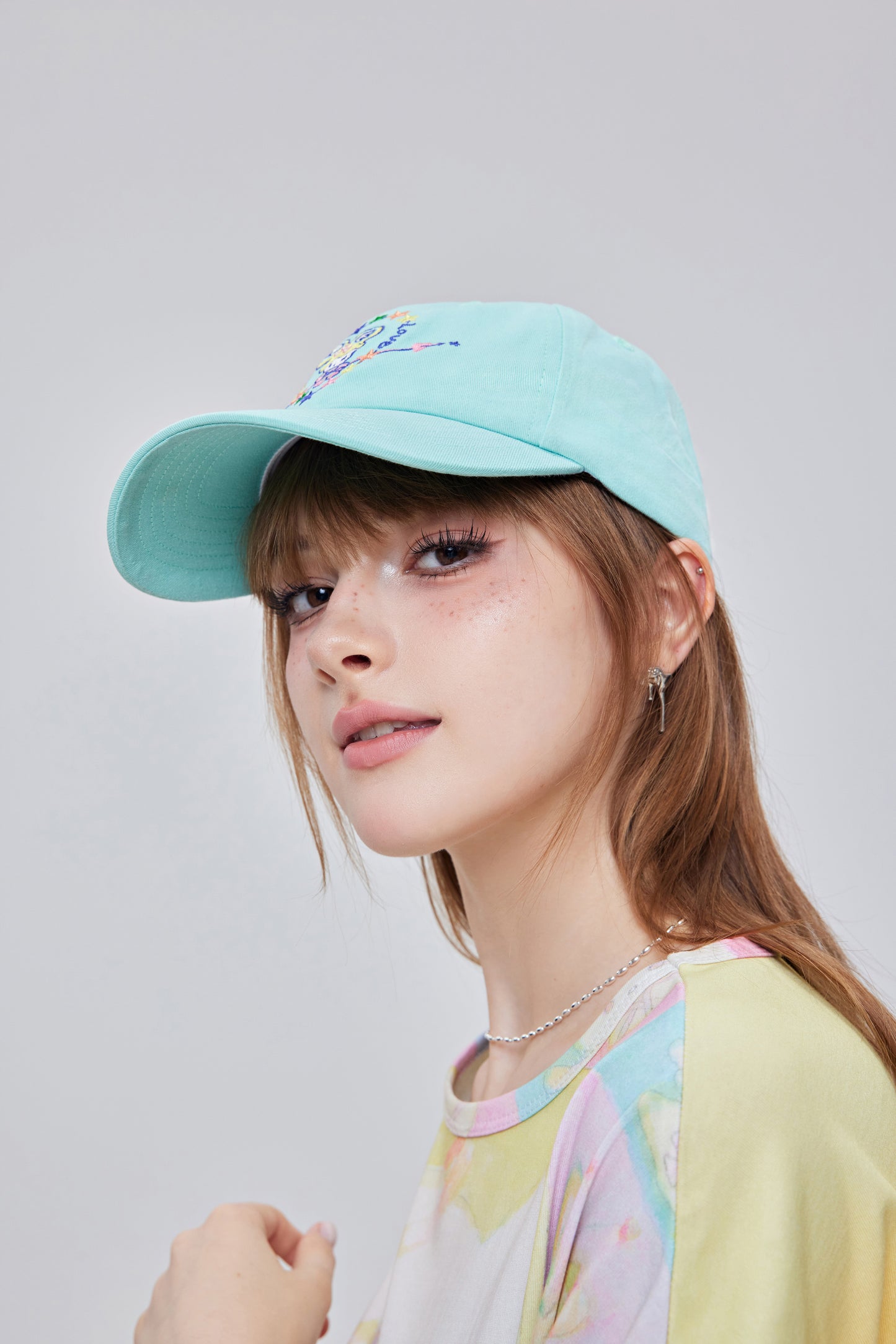 cap - 𖤐.*ﾟ Starlit Love Angel ꒰ఎ 💗 ໒꒱ Mint Green