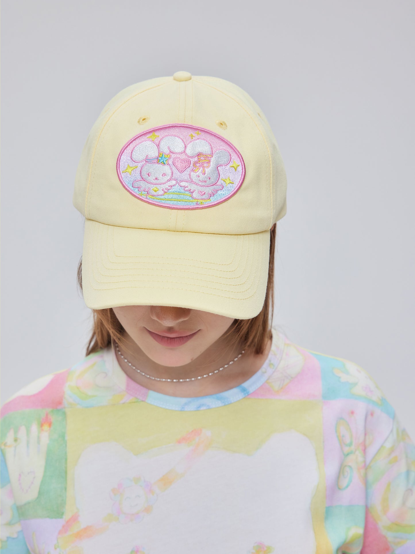 cap - ♡ ₊☆° Bunny Love🐰✨ Cream Yellow